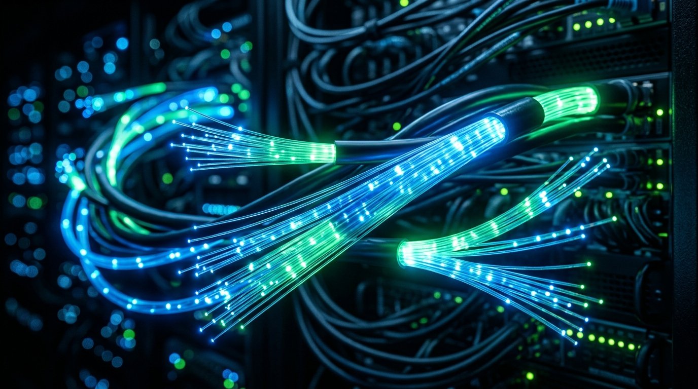 High-Speed Glowing Fiber Optic Broadband Cables